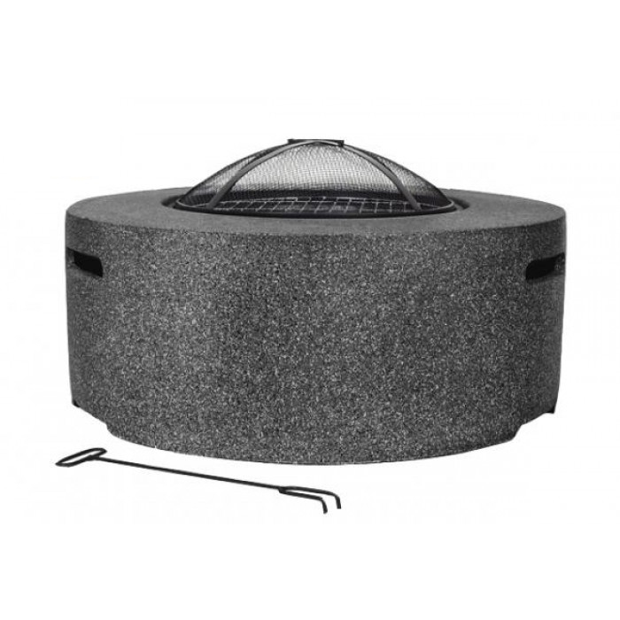 Cylinder Fire Pit - Dark Grey
