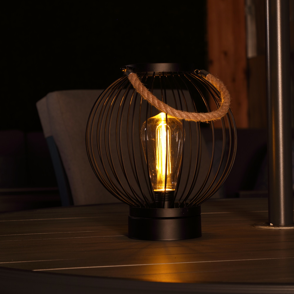 Black Metal Round Lantern