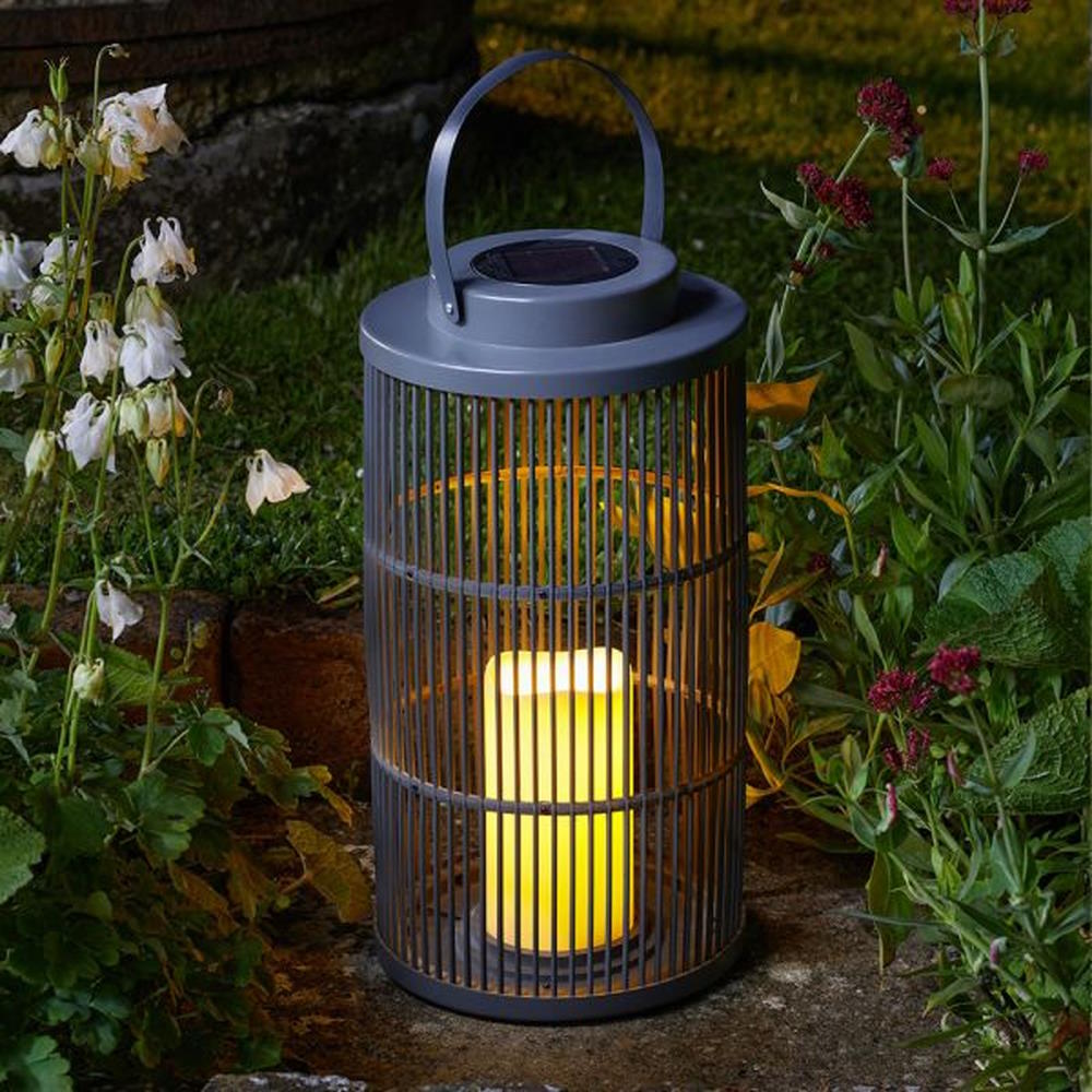 Urbane Lantern Large - Slate (Solar Powered)