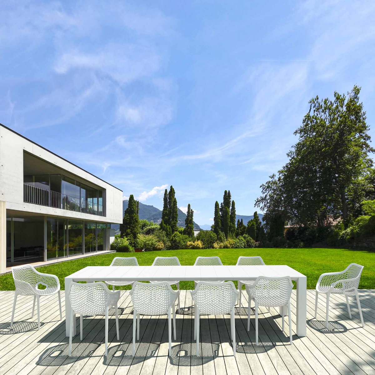 10 Air XL Chairs and Vegas XL Set in White