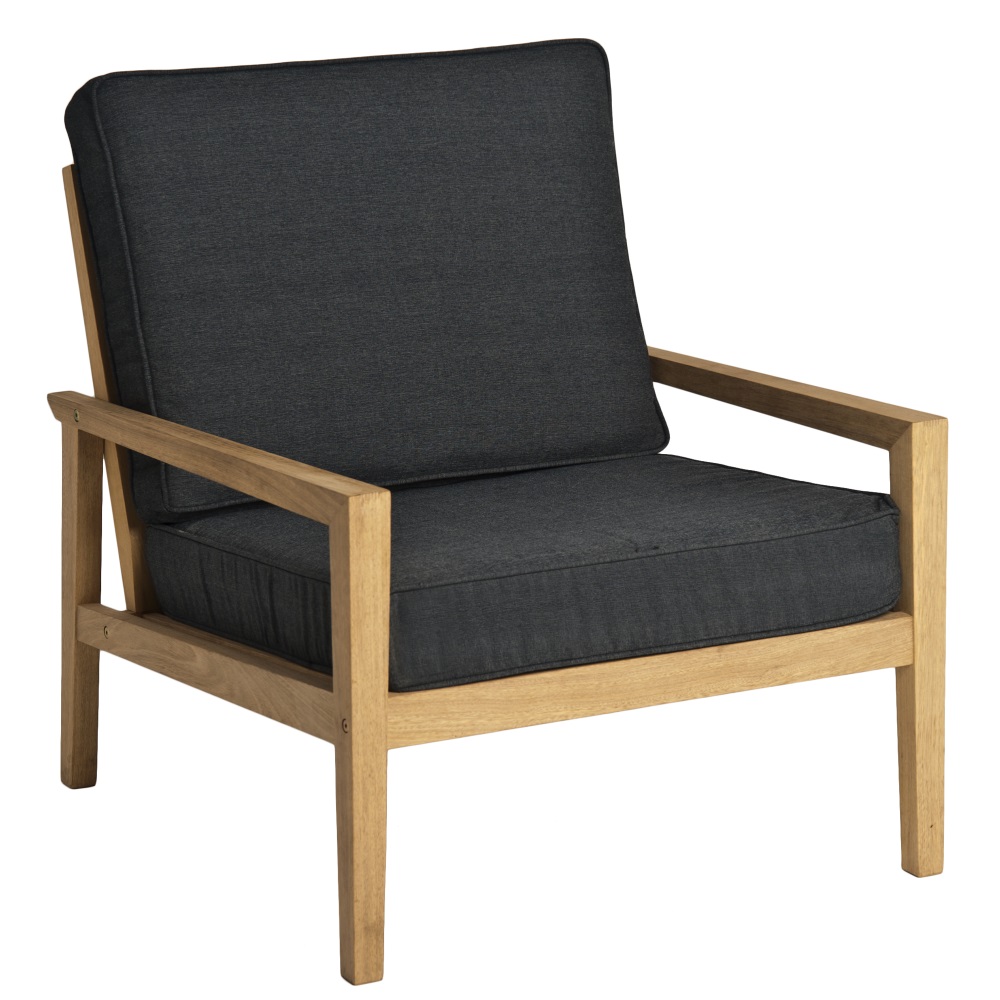 Alexander Rose Roble Lounge Chair W. Charcoal Cush