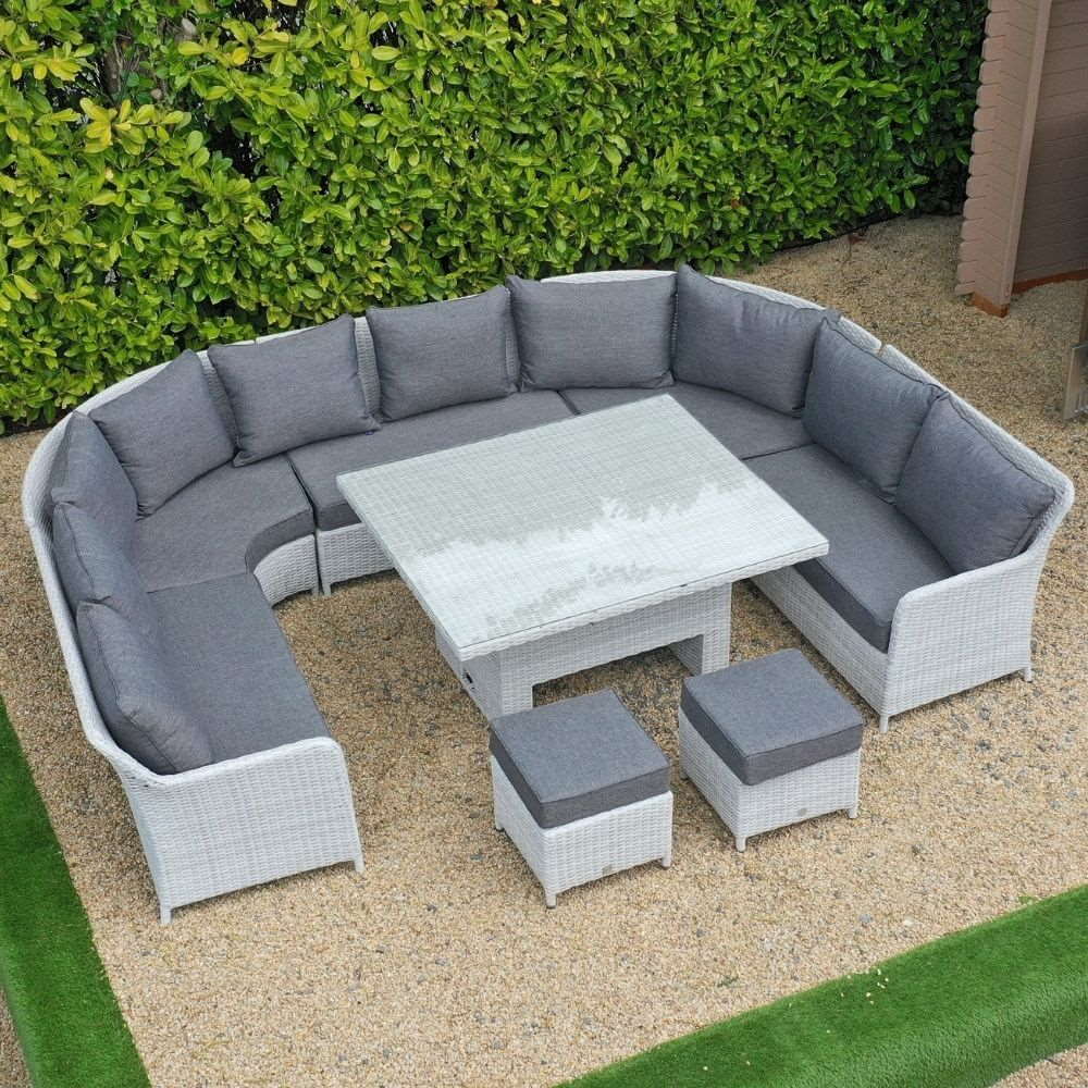 Treviso U Shaped Corner Set with Rising Table