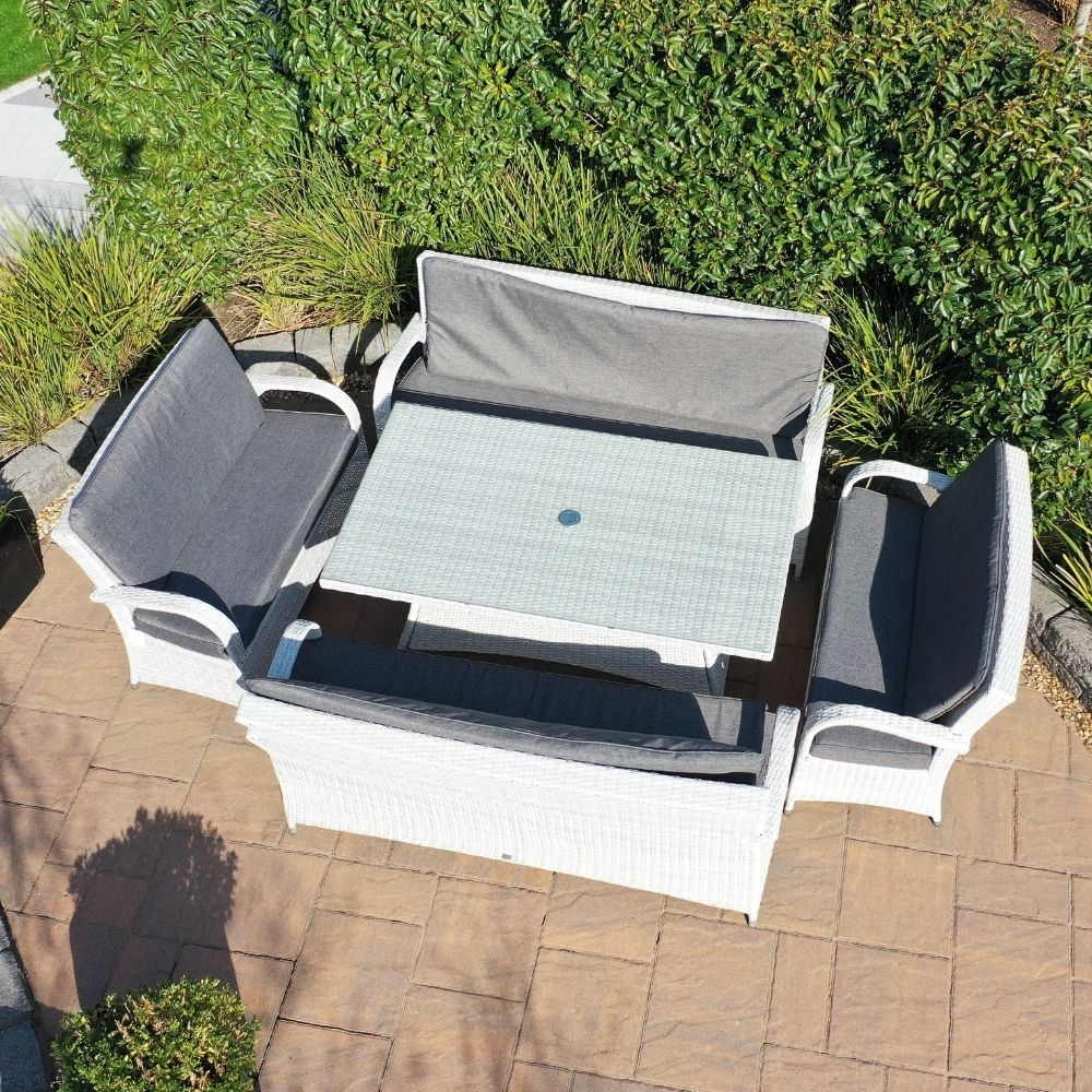 Treviso Rectangle Table With Two 3 Seater Sofas and Two 2 Seater Sofas Set