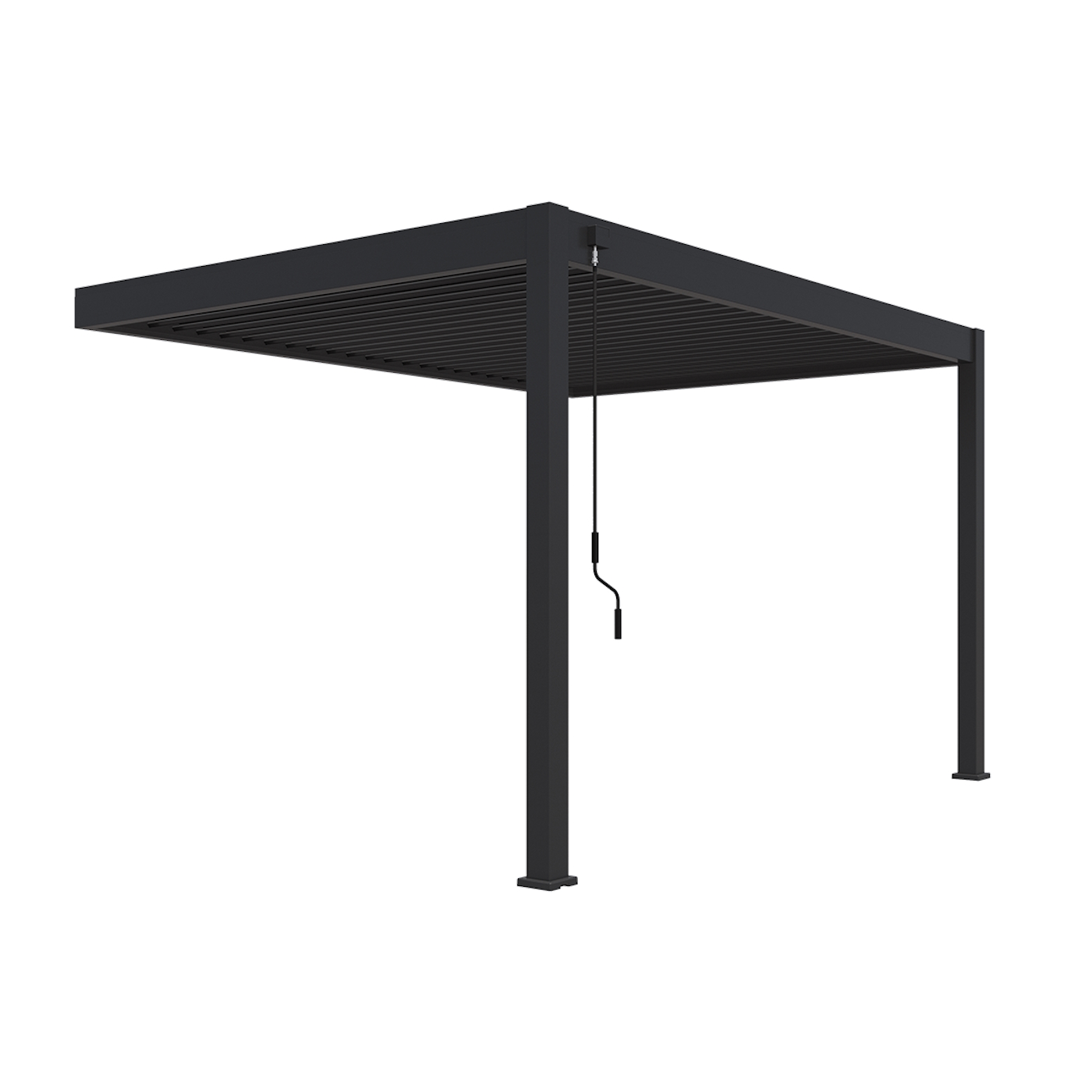 Ombrea Bio-Climatic 3m x 4m Wall Mounted Pergola - Anthracite