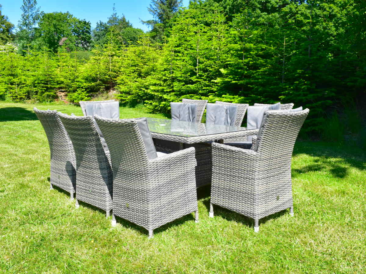 Adare 8 Seaters Rectangular Rattan Dining Set