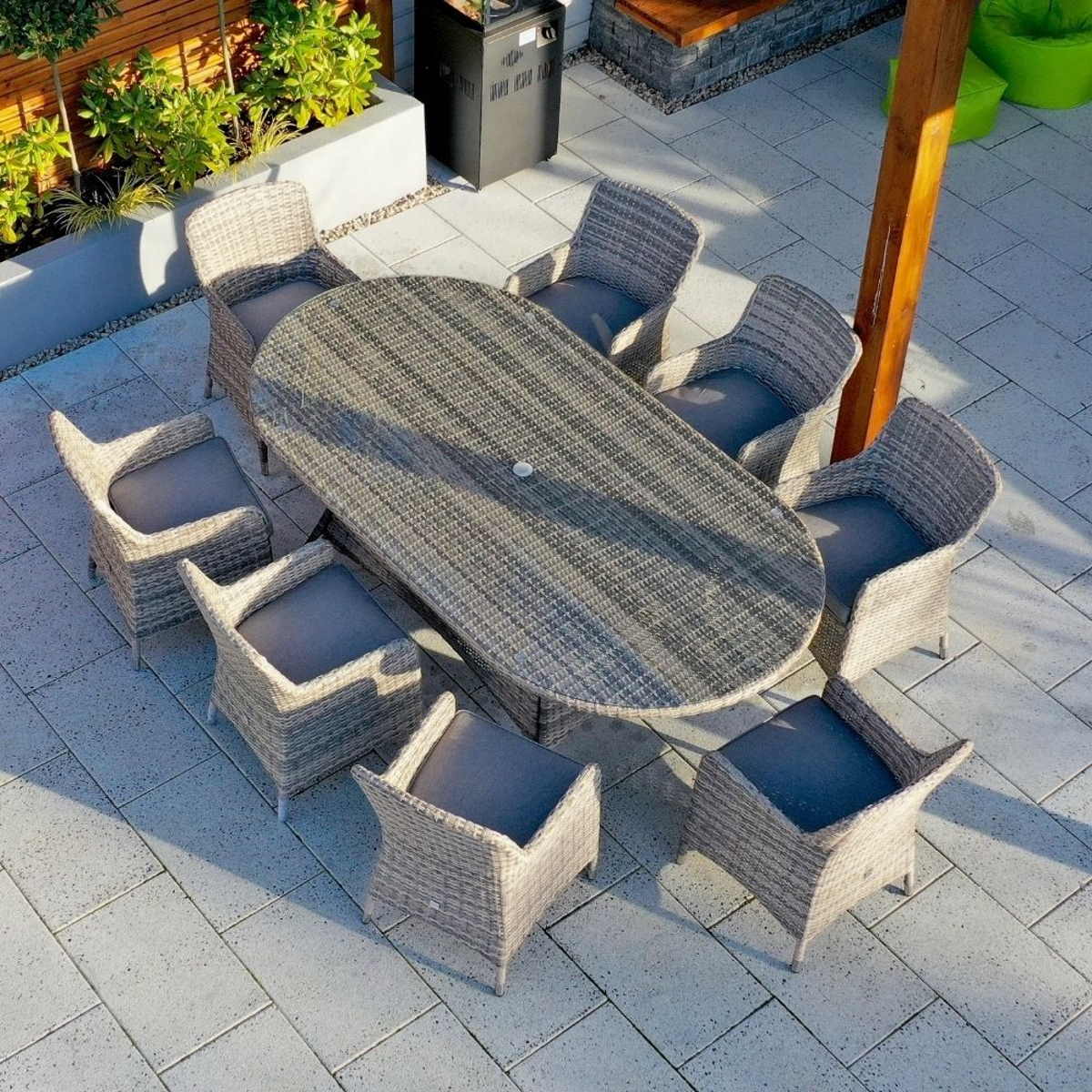 Adare Tahiti 8 Seater Oval Dining Set