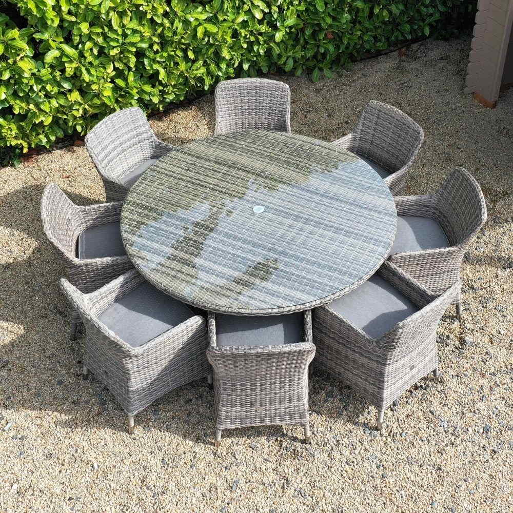 Adare Tahiti 8 Seaters Round Dining Set