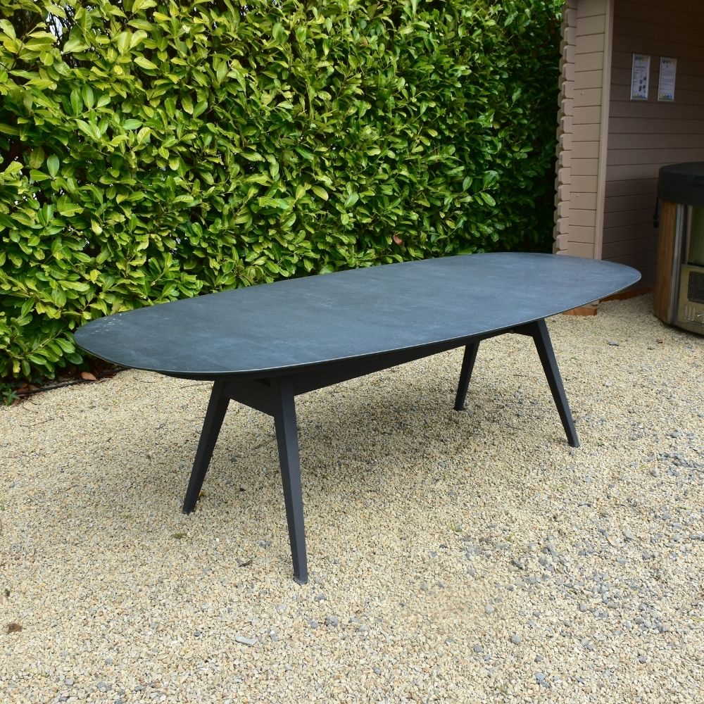 Galaxy 8 Seat Oval Table - Light Grey