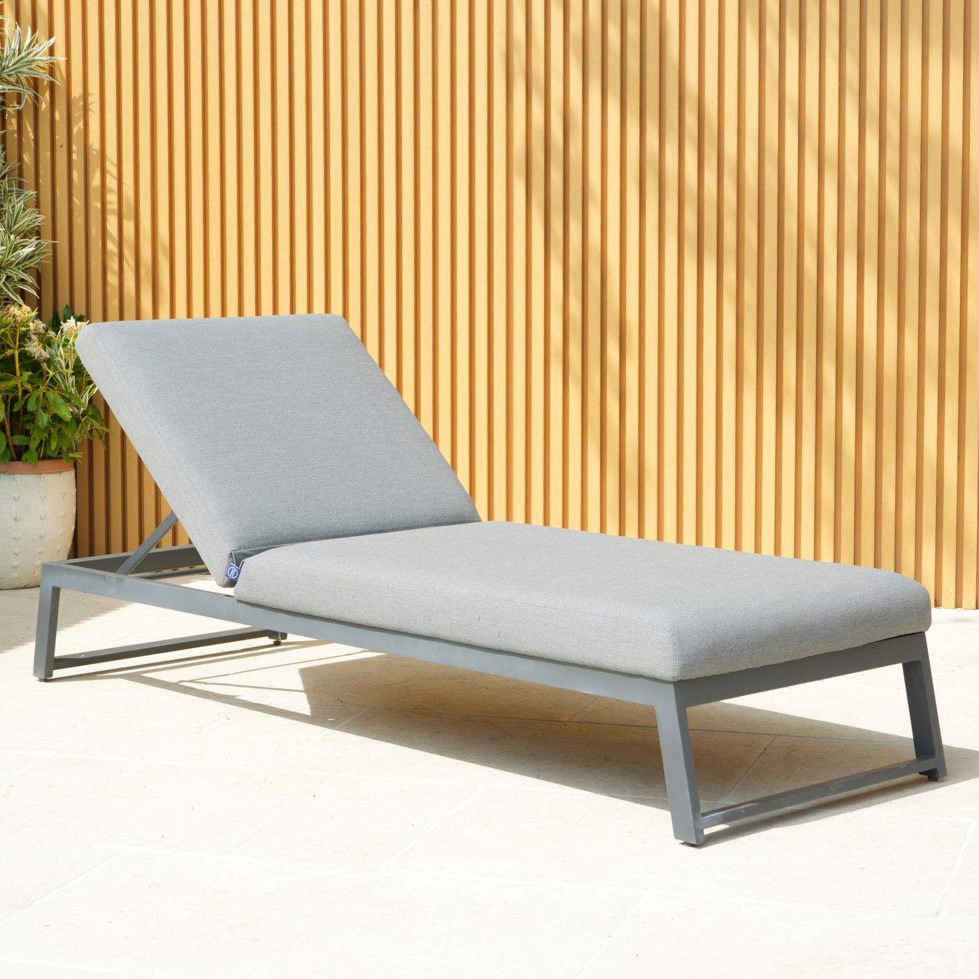 Galaxy Outdoor Fabric Sun Lounger