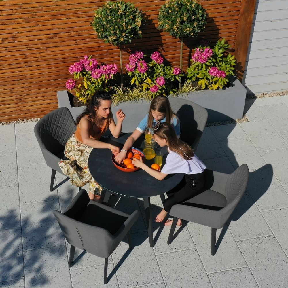 Galaxy 4 Seat Round Set - Light Grey