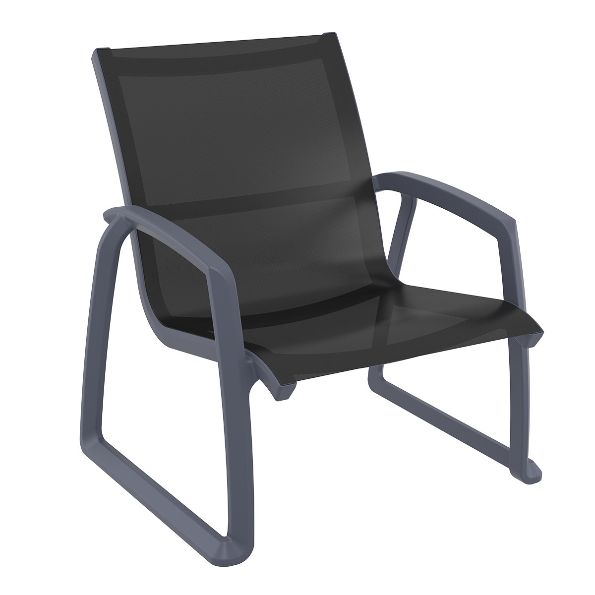 Pacific Lounge Armchair In Dark Grey