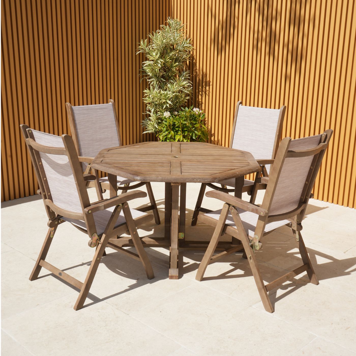 Alexander Rose Sherwood Gateleg Table with 4 Barley Sling Chairs