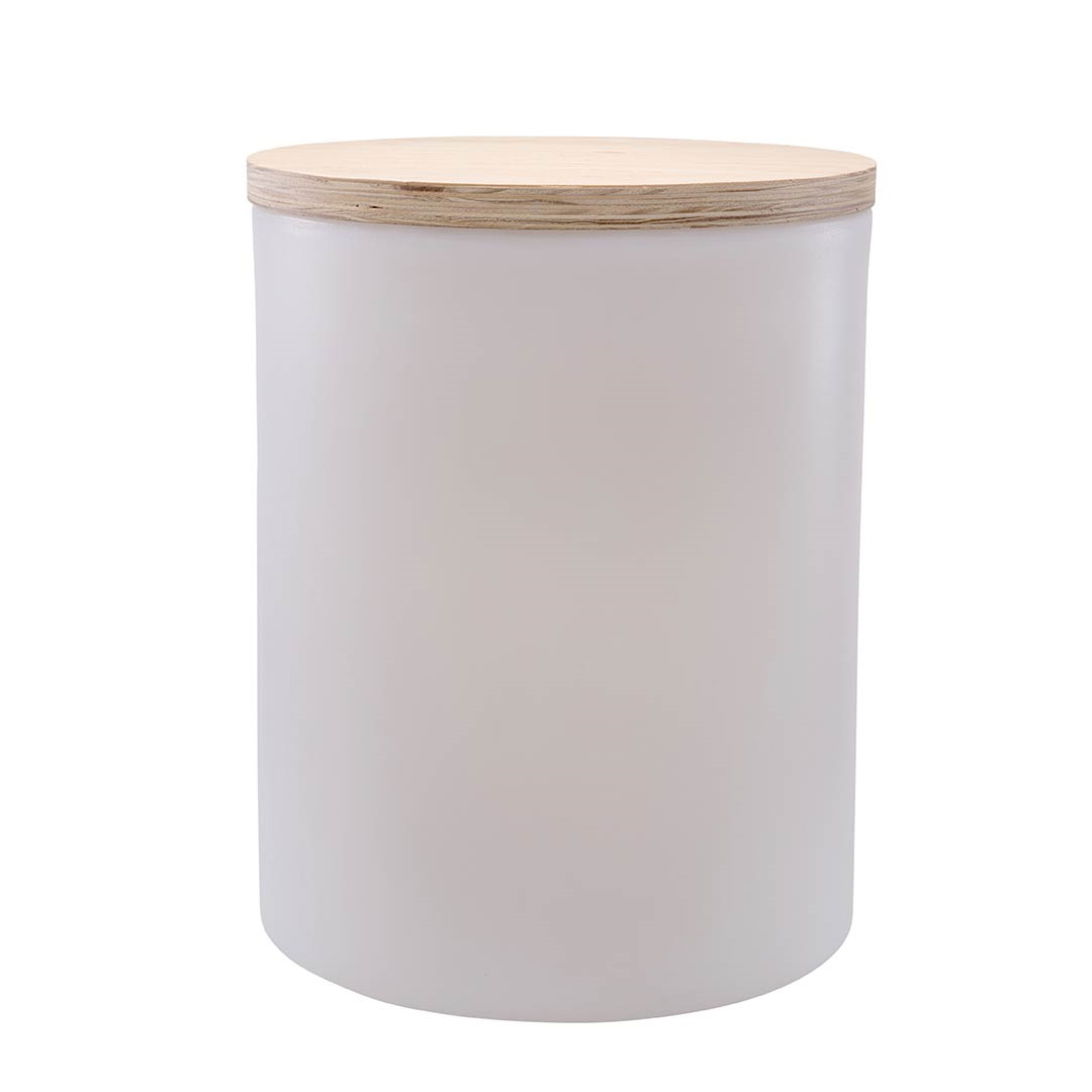 45cm Shining Drum Light Table - White
