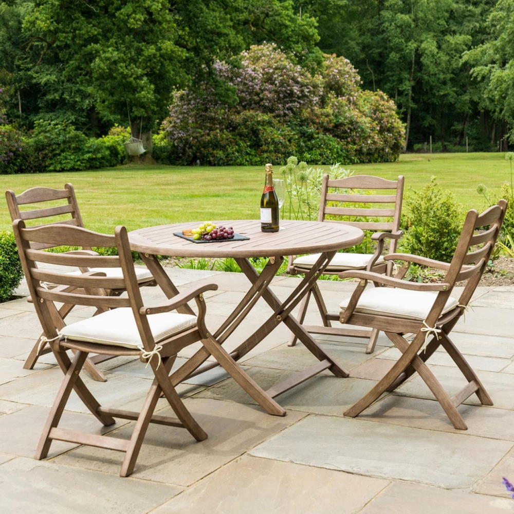 Alexander Rose Sherwood Acacia Folding Table 4 Seat Set