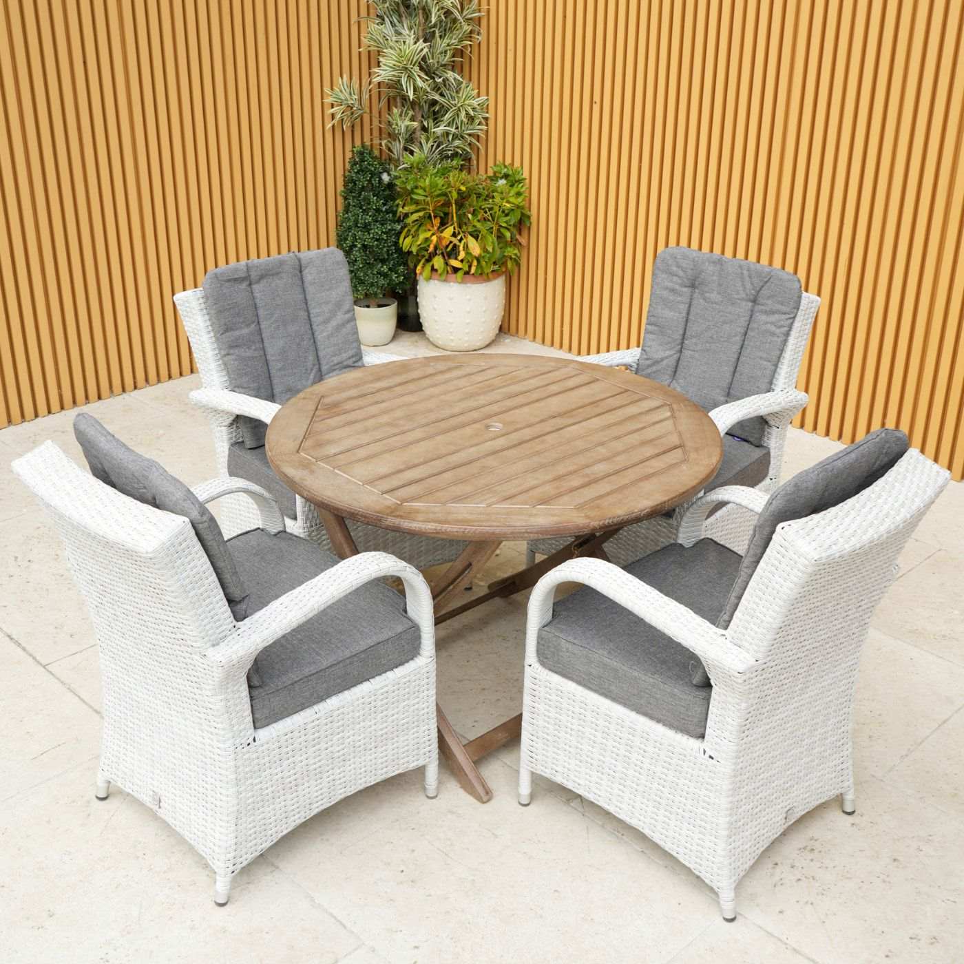 4 Seater Sherwood Folding Table 1.1m With Treviso Chairs