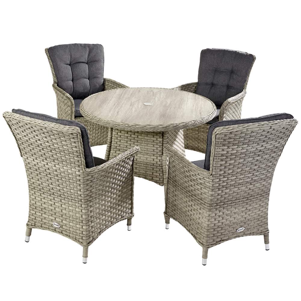 Hartman Heritage Ceramic 4 Seat Round Set in Ash