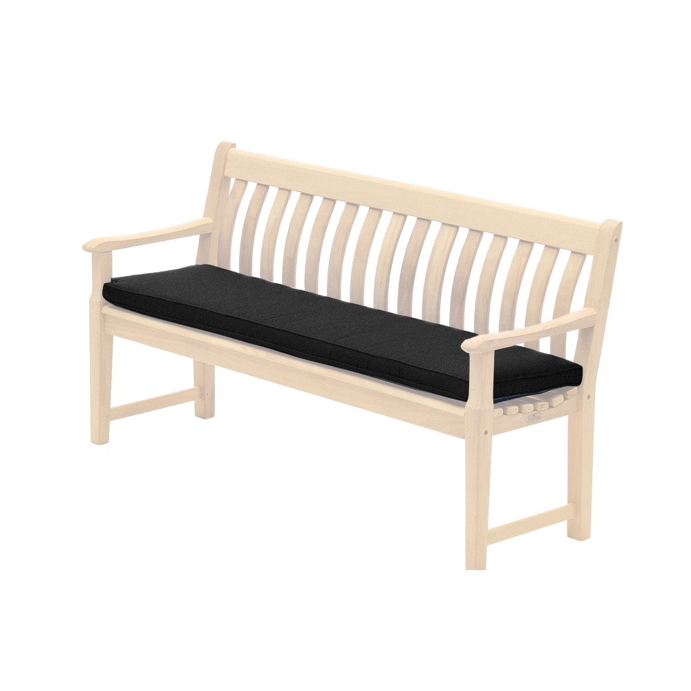 Alexander Rose Olefin 5Ft Bench Cushion Charcoal - Cushion Only