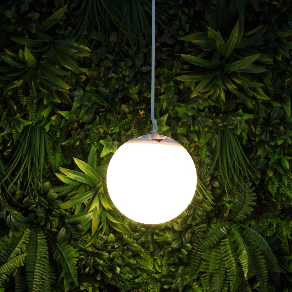 Solar Hanging Sphere 4 Warm White LEDs