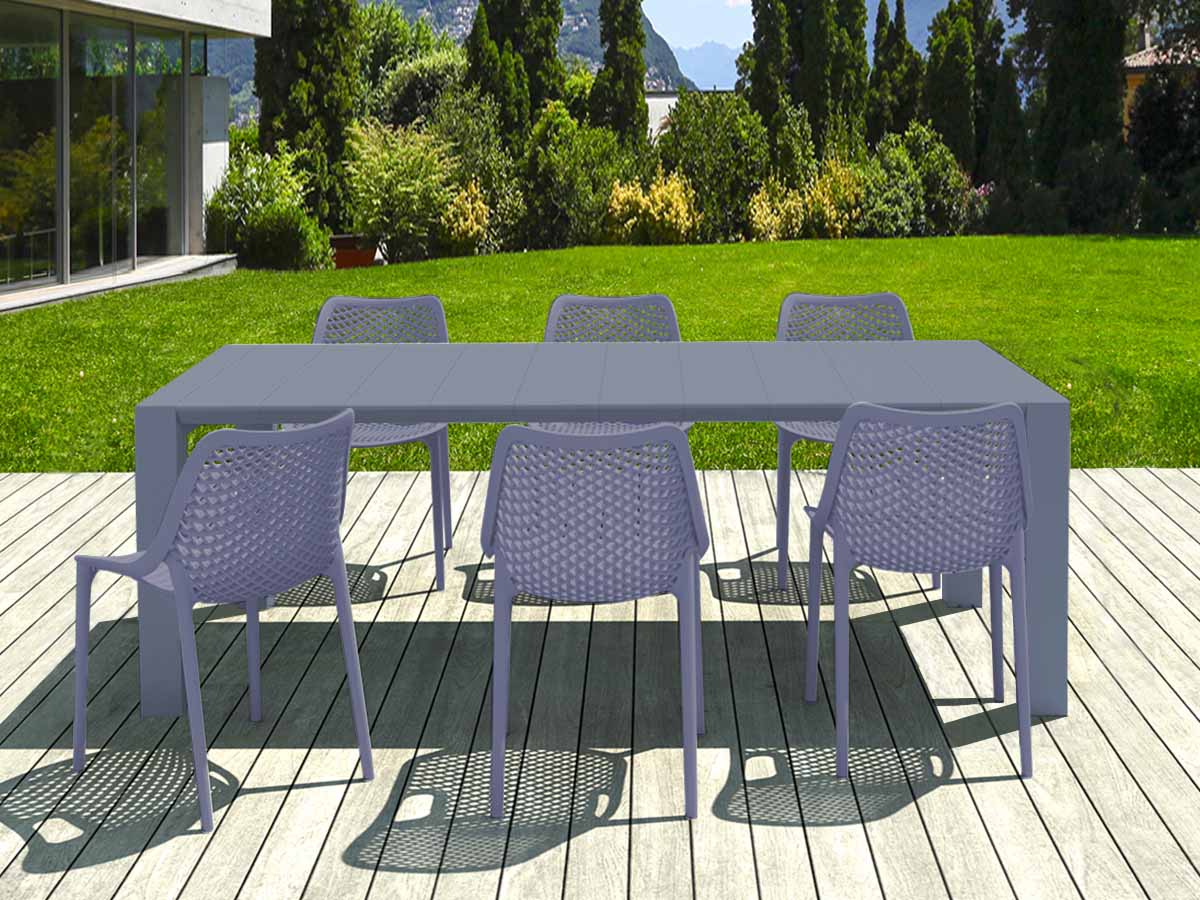 6 Air Chairs and Vegas Medium Set in Grey (This is duplicate of SKU: 774014-COMP)