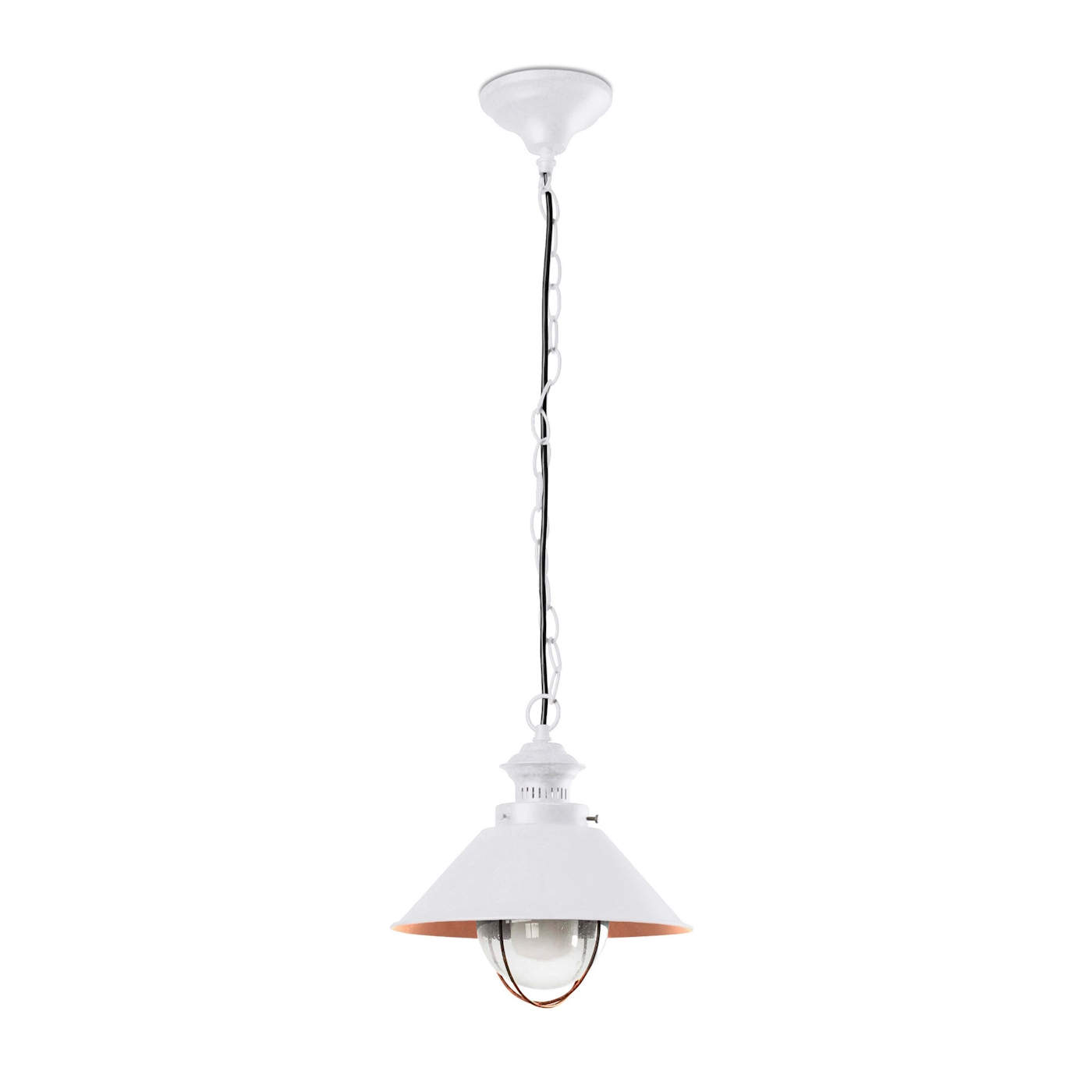 Faro Nautica White and Copper Pendant Lamp - 15W