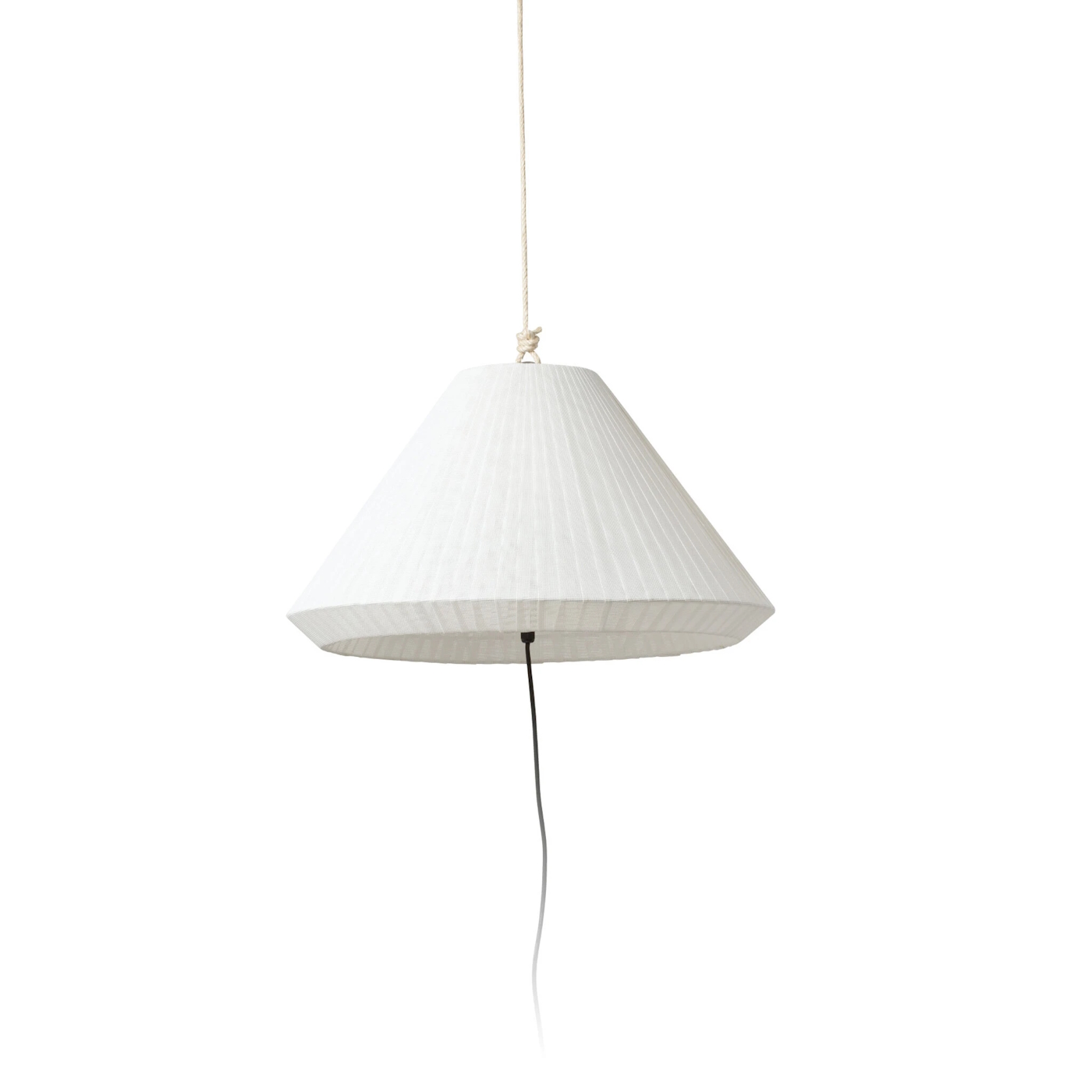 Faro Saigon Out T70 Grey & Matt White Portable Pendant Cone Lamp - 15W