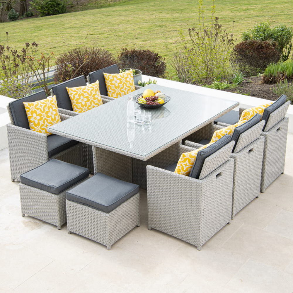 Cloud 6 to 10 Seat Rattan Outdoor Cube Set