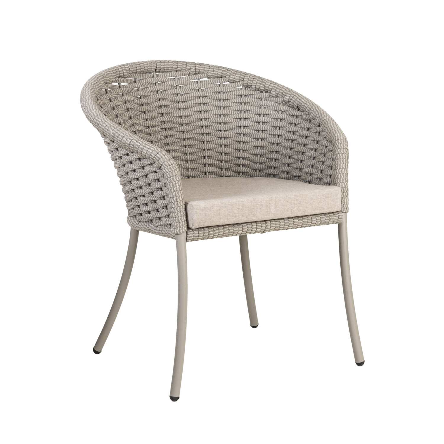 Alexander Rose Cordial Beige Rope Dining Armchair with Cushion