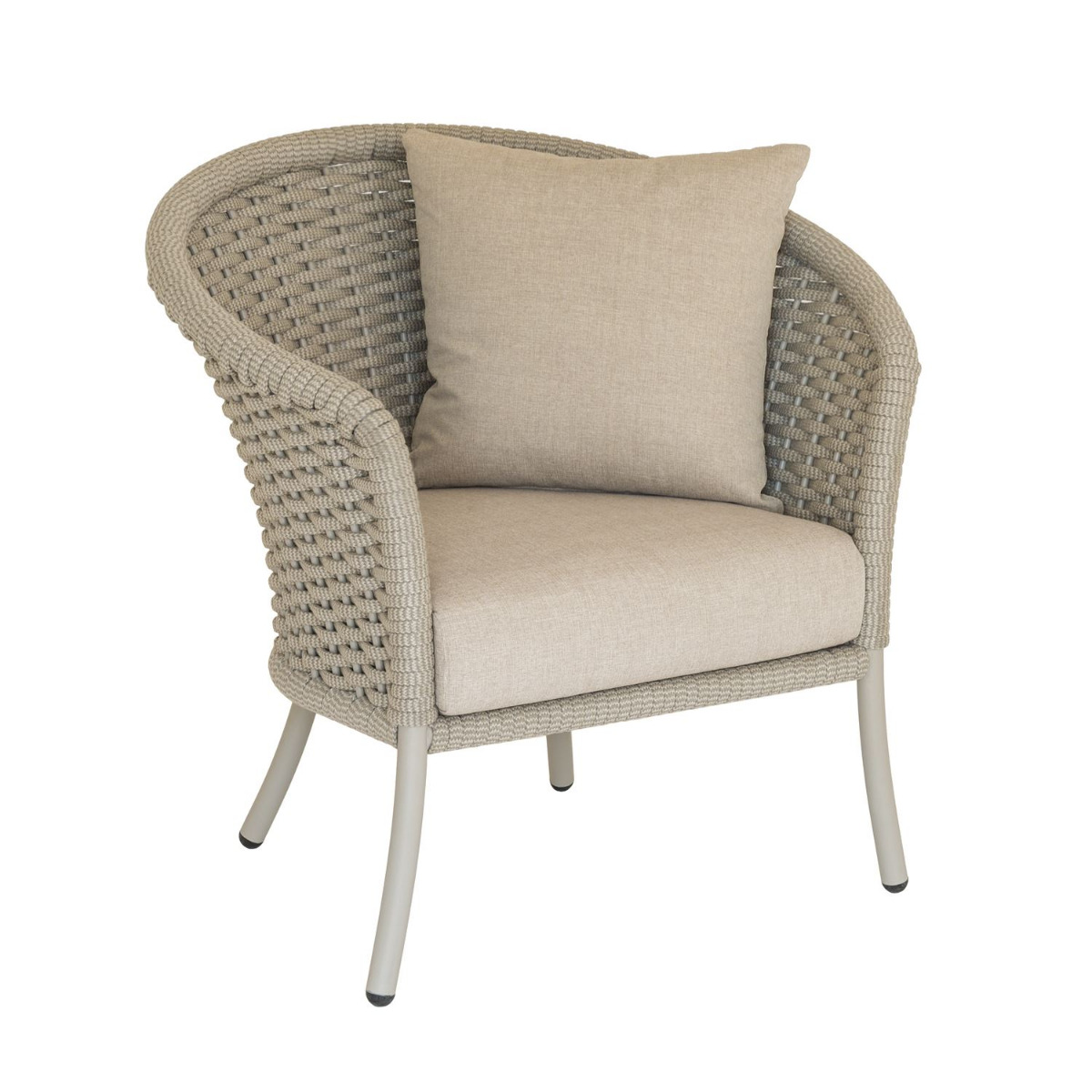 Alexander Rose Lounge Chair (Curved Top) Beige Rope
