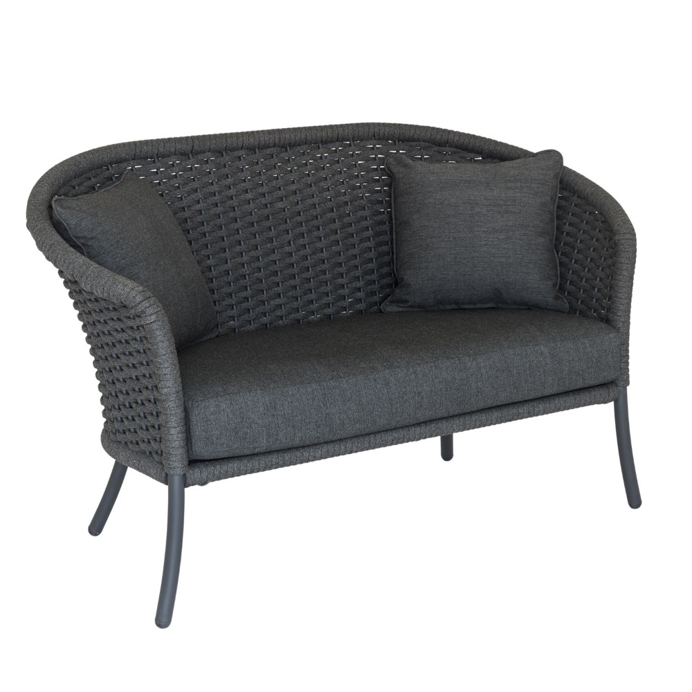 Alexander Rose Lounge Sofa (Curved Top) Grey Rope