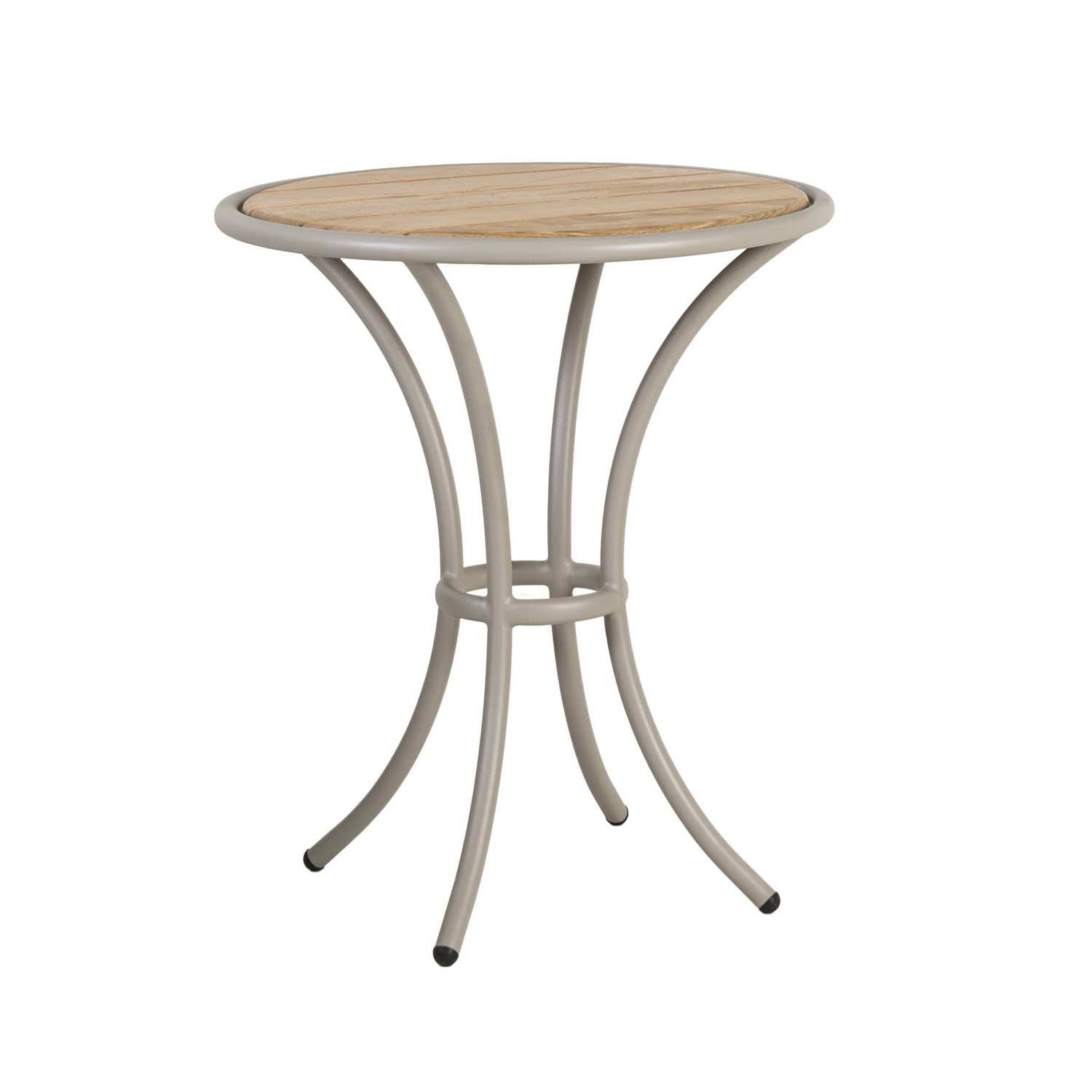 Alexander Rose Cordial Beige Bistro Table – Roble Top 60cm