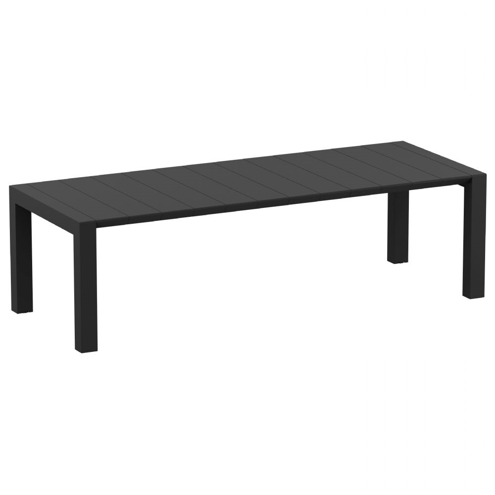 Vegas XL Rectangular Extendable (260 x 300cm) Table - Black