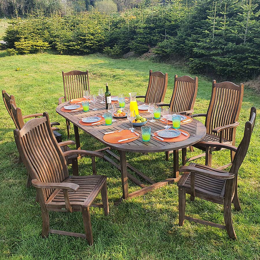 Sherwood 8 Seat Oval Set by Alexander Rose