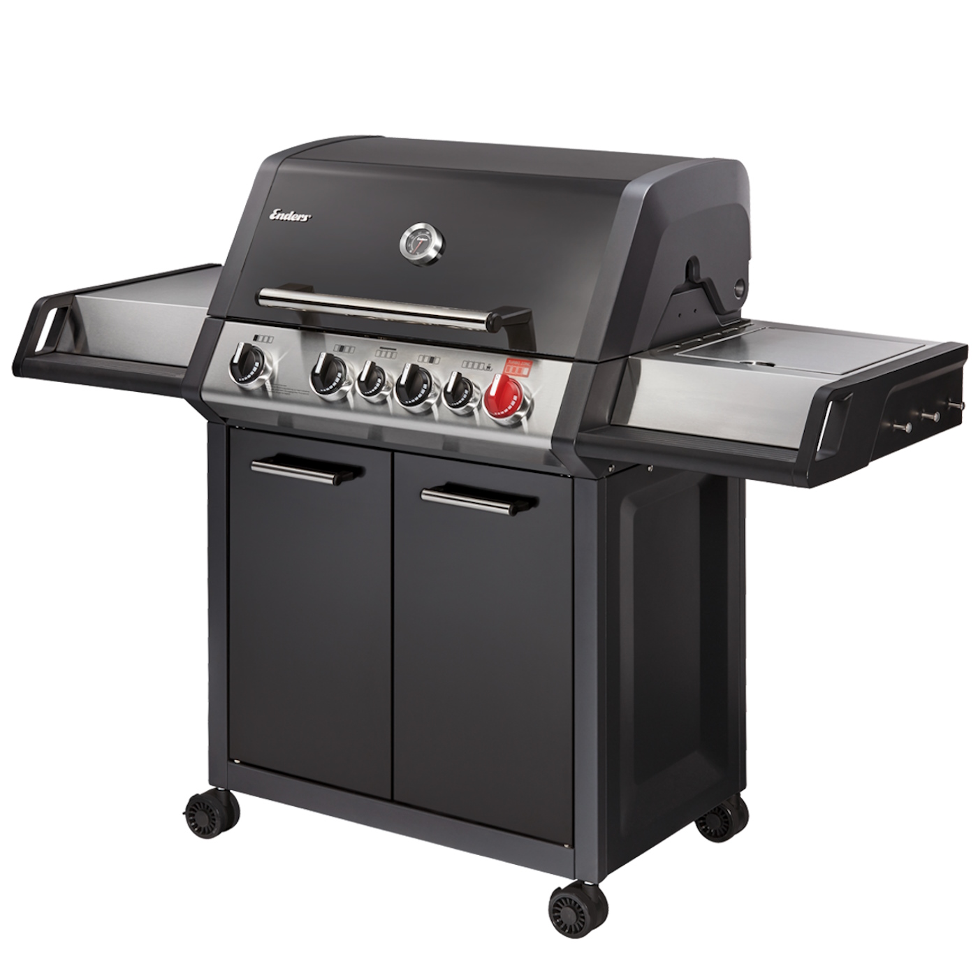 Enders Monroe Pro 4 Burner IK Turbo BBQ in Black