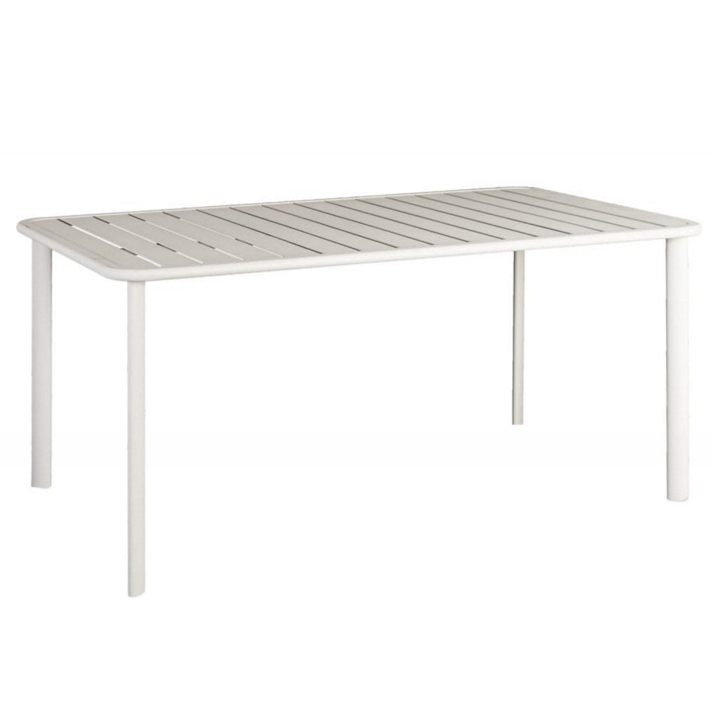Alexander Rose Shell Table Slatted Aluminium