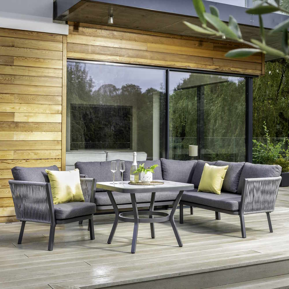 Hartman Dubai Square Corner Rope Casual Dining Set