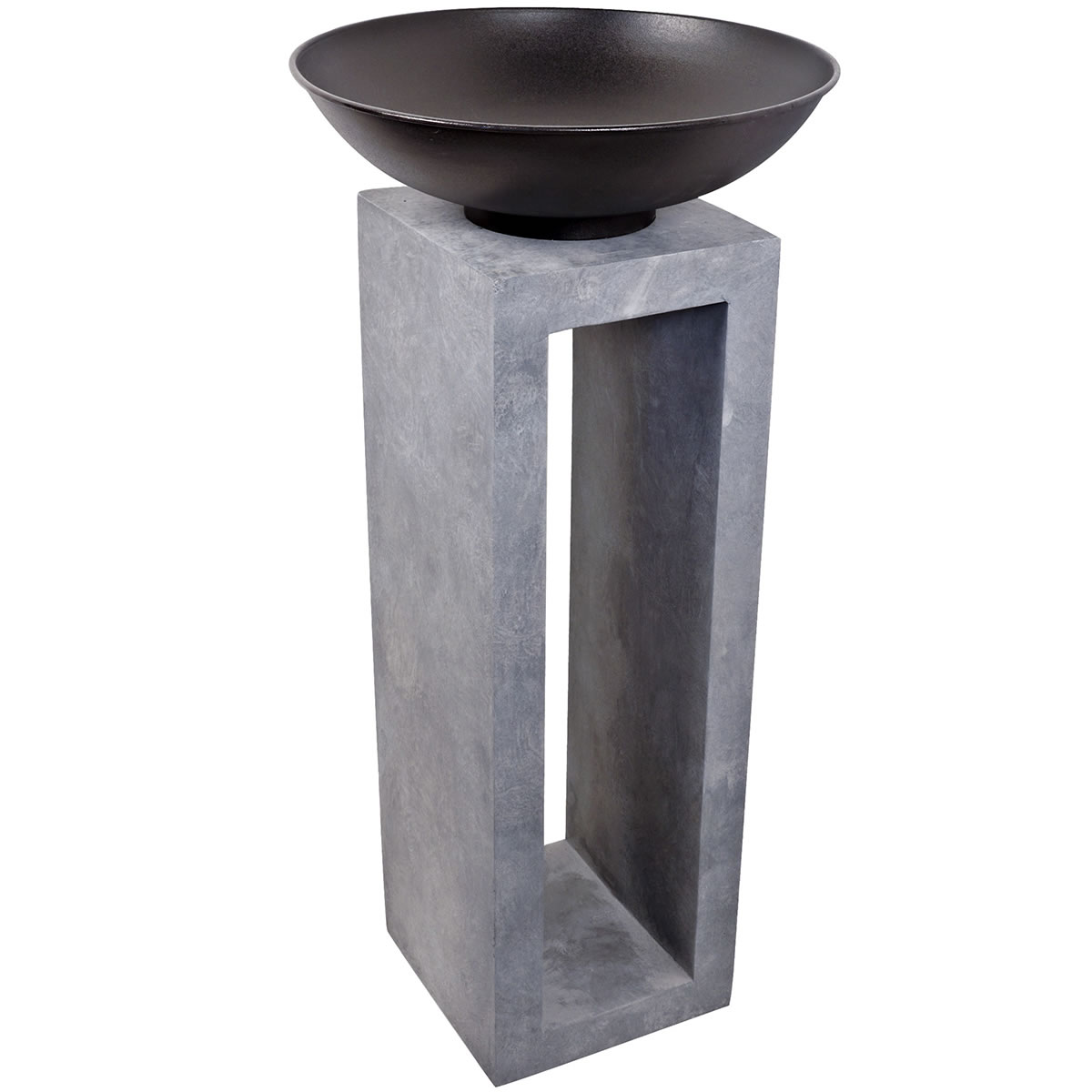 105cm Fire Pit & Square Console Fibreclay Cement