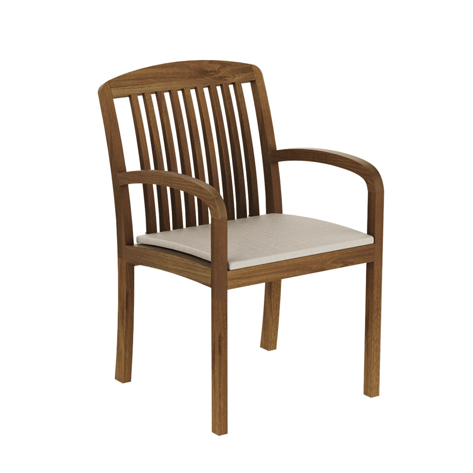 Alexander Rose Bolney Dark Acacia Wooden Armchair