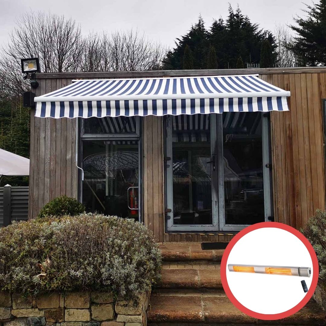 Aurora Prestige Blue and White Awning - Manual. 3.5m x 2.5m