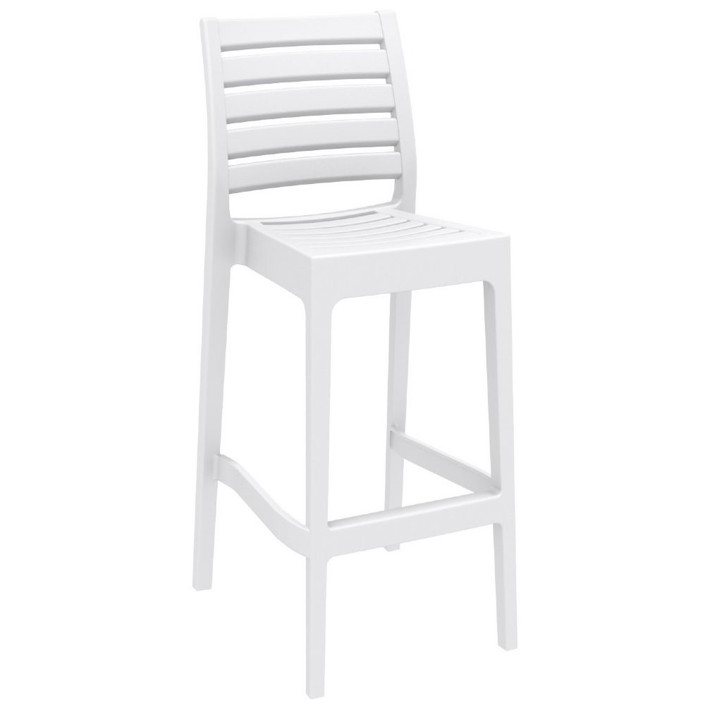 Ares 75cm Bar Stool - White