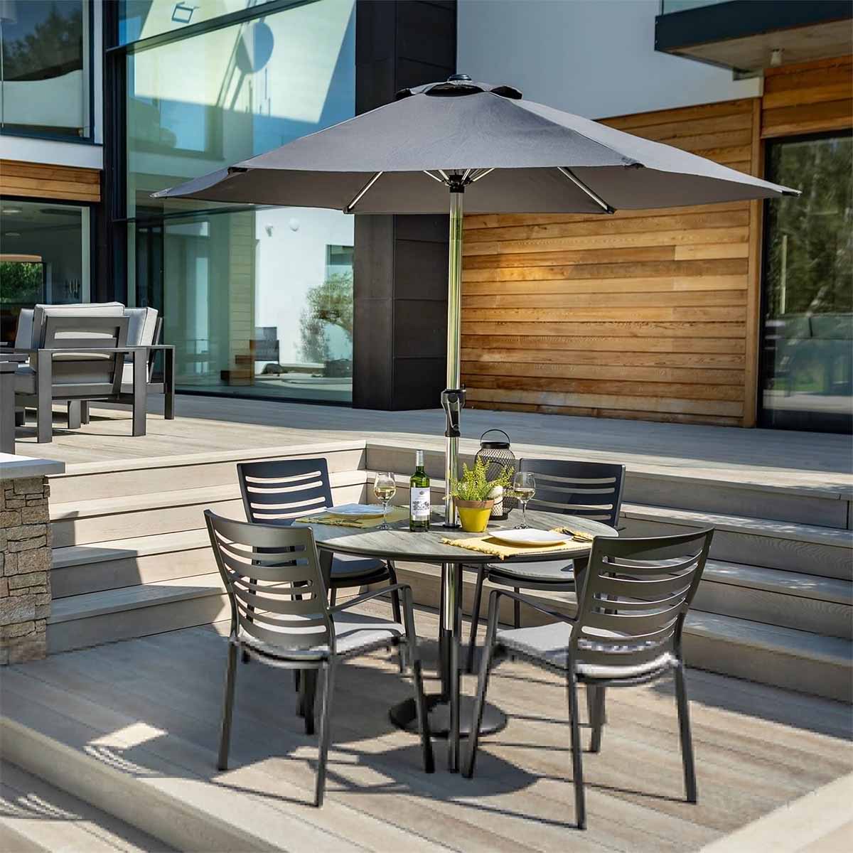 Aurora 4 Seat Round Dining Set