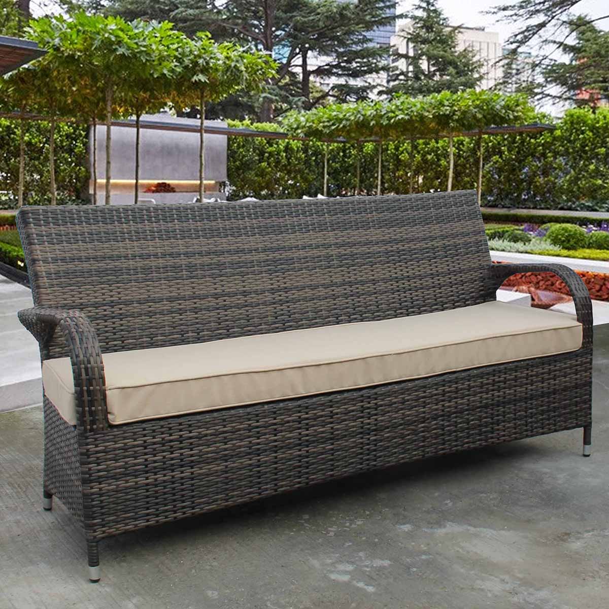 Cairo 3 Seat Rattan Bench