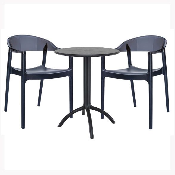 Carmen Octopus 60 Bistro Set Grey / Black