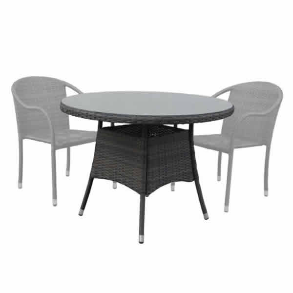 Cairo Chocolate 70cm Rattan Outdoor Table