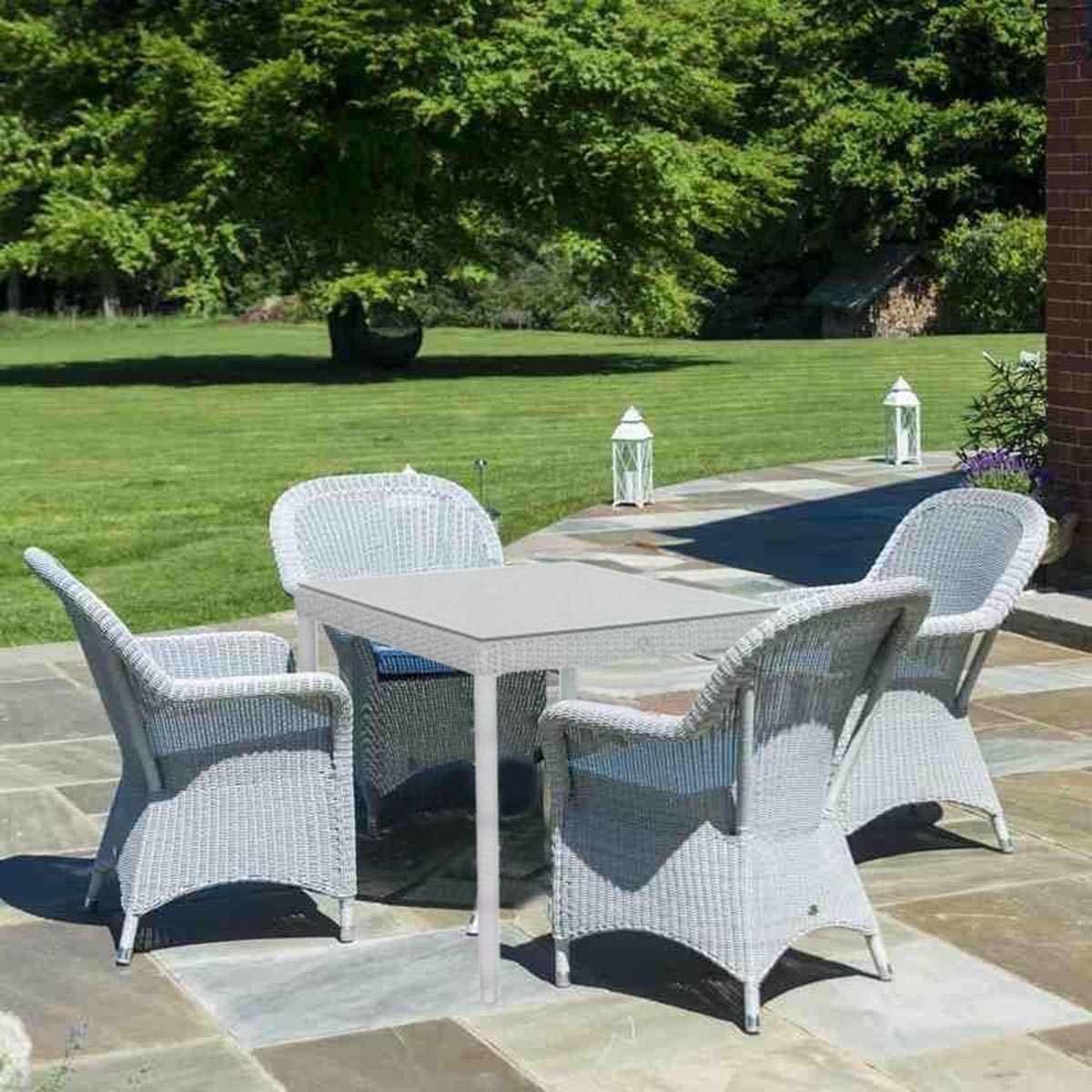 Classic 4 Seaters Square Rattan Dining Set