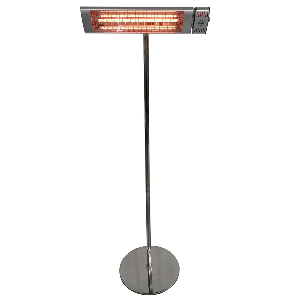 Classic Infrared Heater in Sliver with Stainless Stand