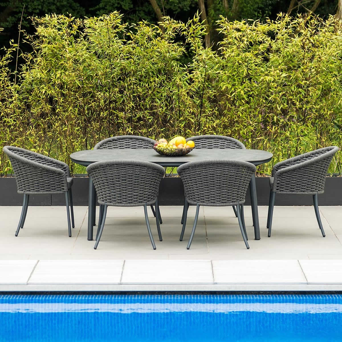 Alexander Rose Cordial 6 Seat Rope Set in Grey