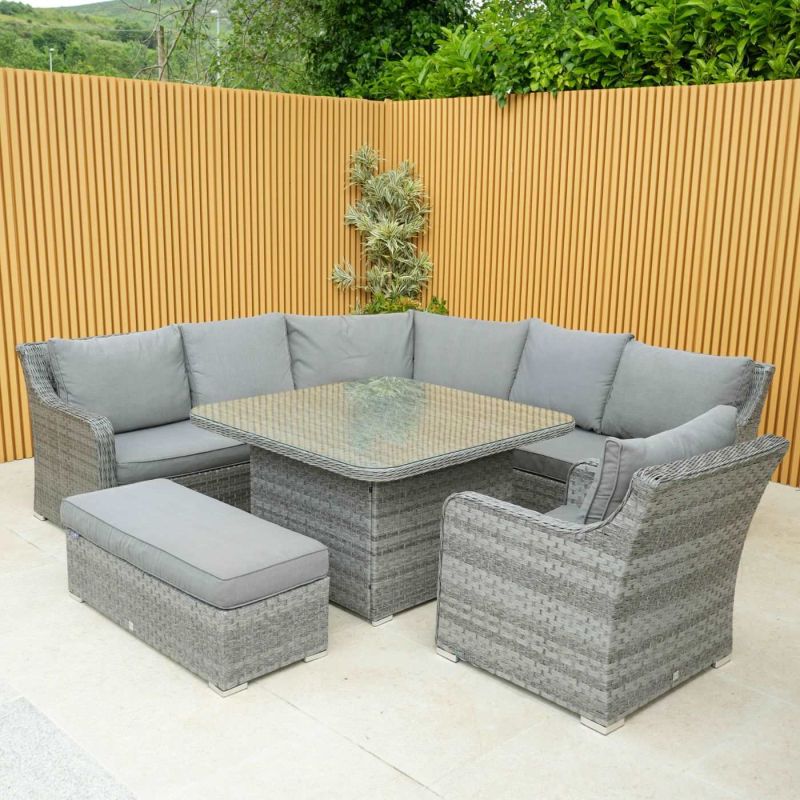 Vancouver Rattan Corner Sofa Dining Set