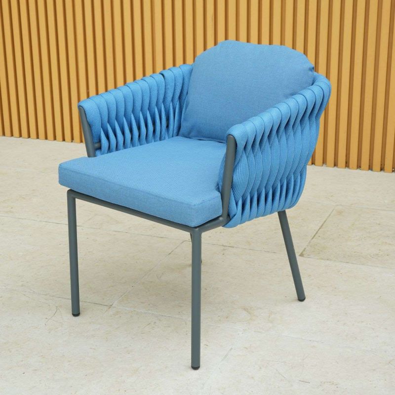 Aranweave Outdoor Garden Rope Chair in Blue