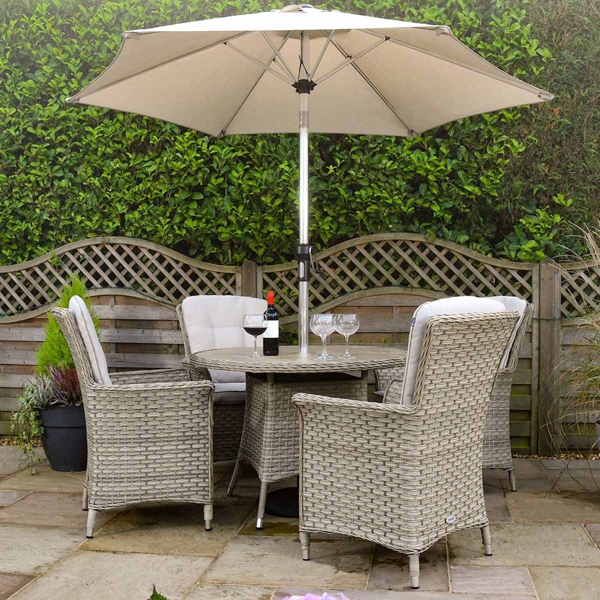 Hartman Heritage Tuscan Rattan 4 Seat Round Set Beech