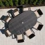 Cairo 8 Seat Oval Set with Stacking Chairs
